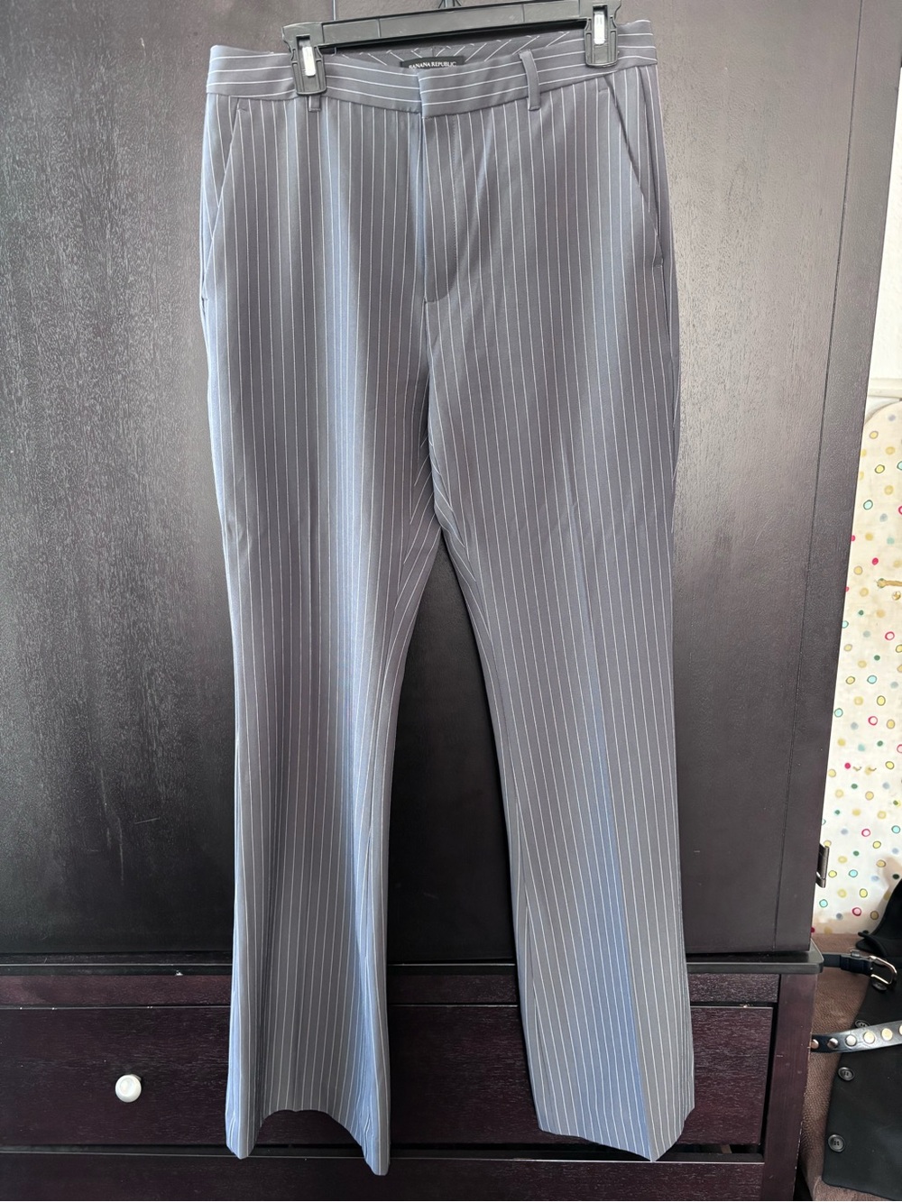 Banana Republic Gray Pinstripe Dress Pants